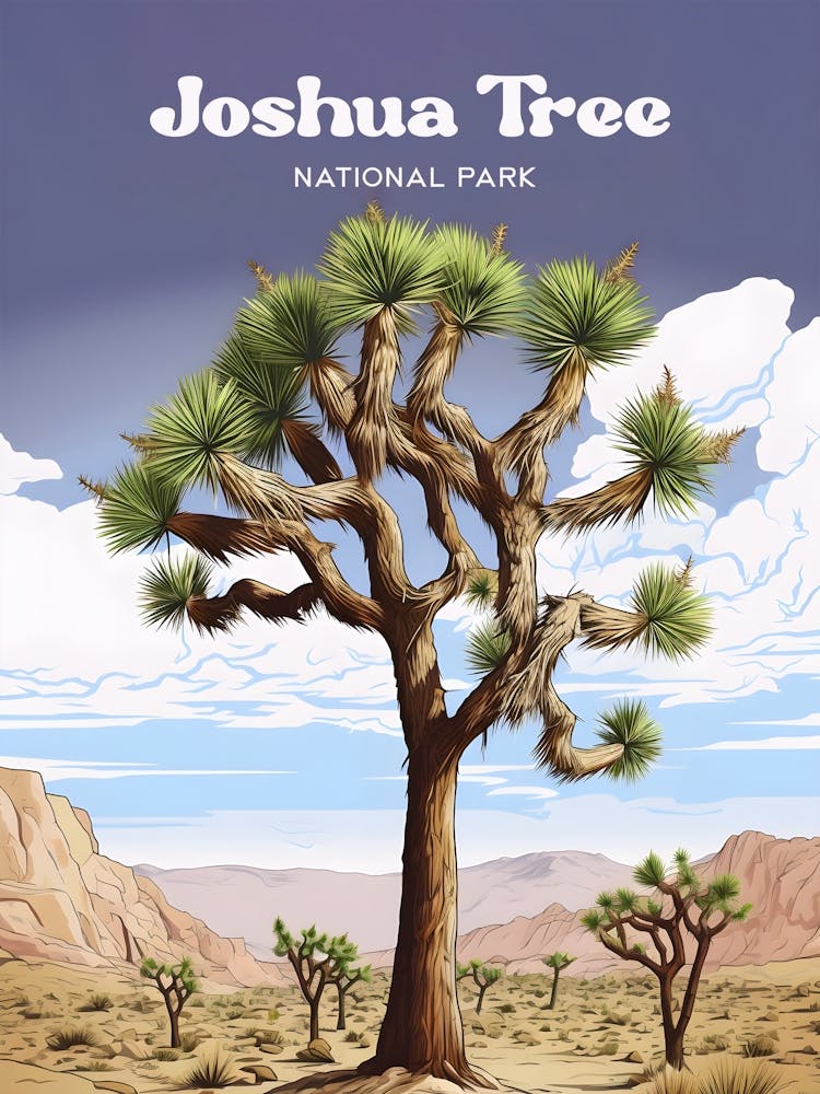 Joshua Tree National Park California Nature Travel Art