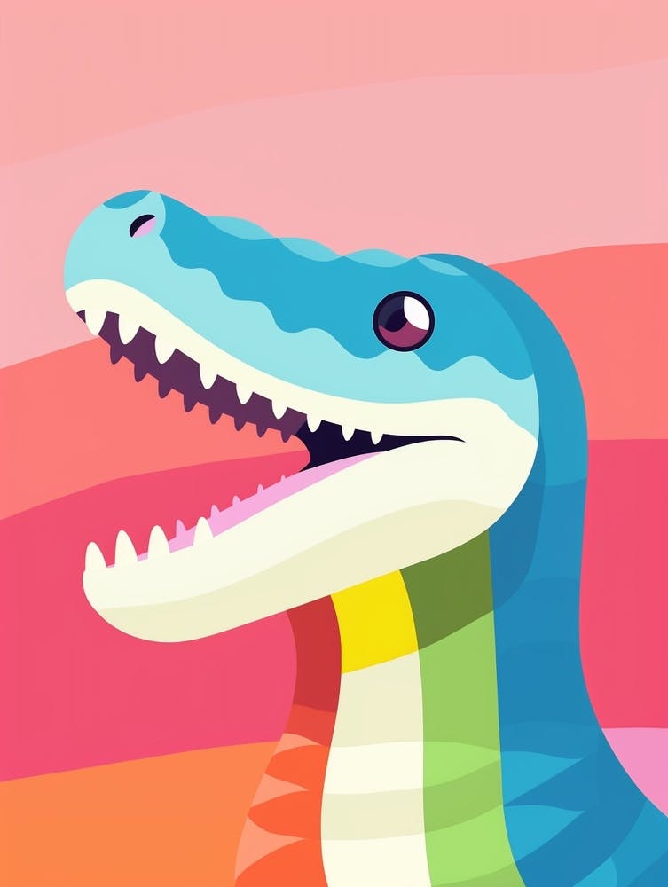 Dinosaure Coloré Mosasaurus 2