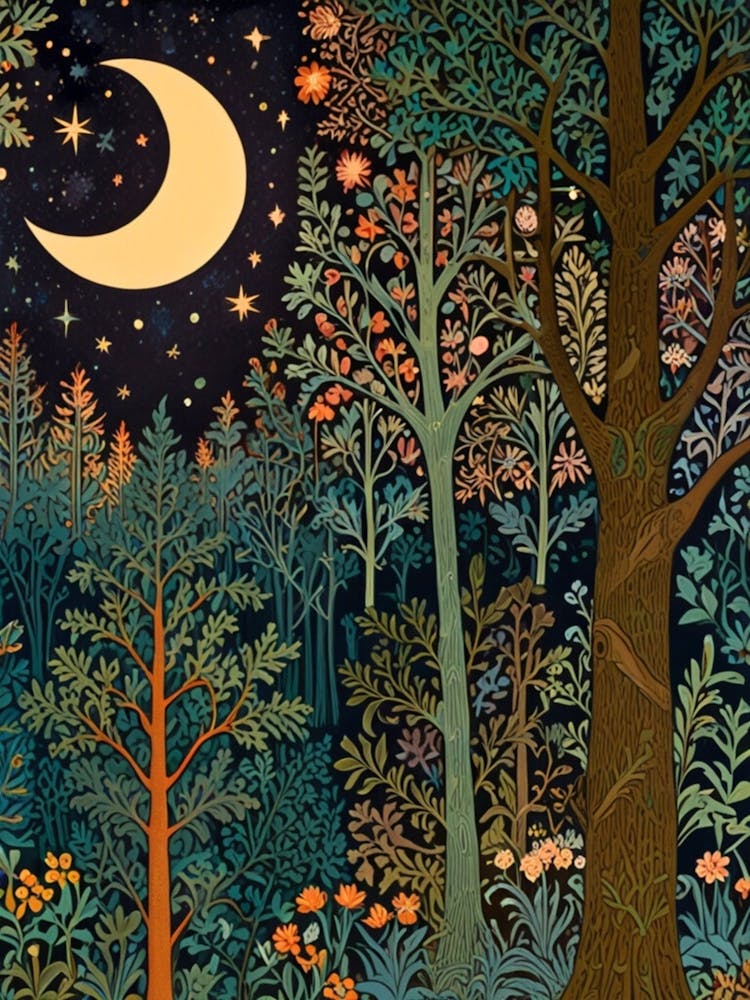 William Morris Night In The Forest 42
