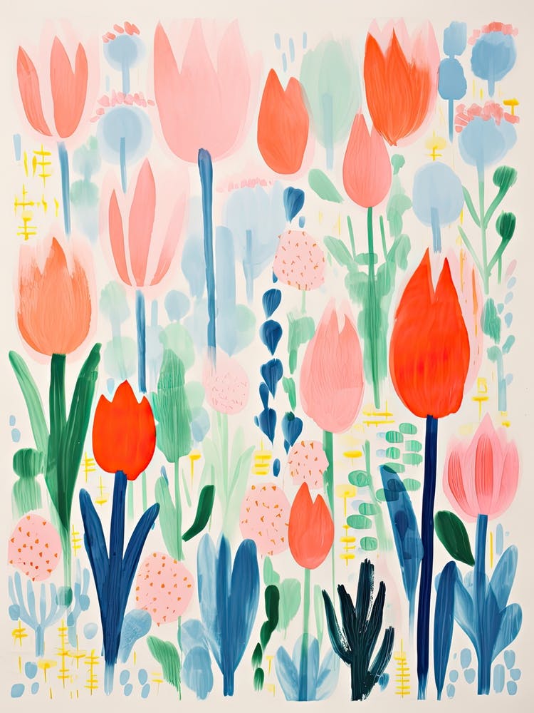 Keunkenhof Gardens Abstract Riso Style 2