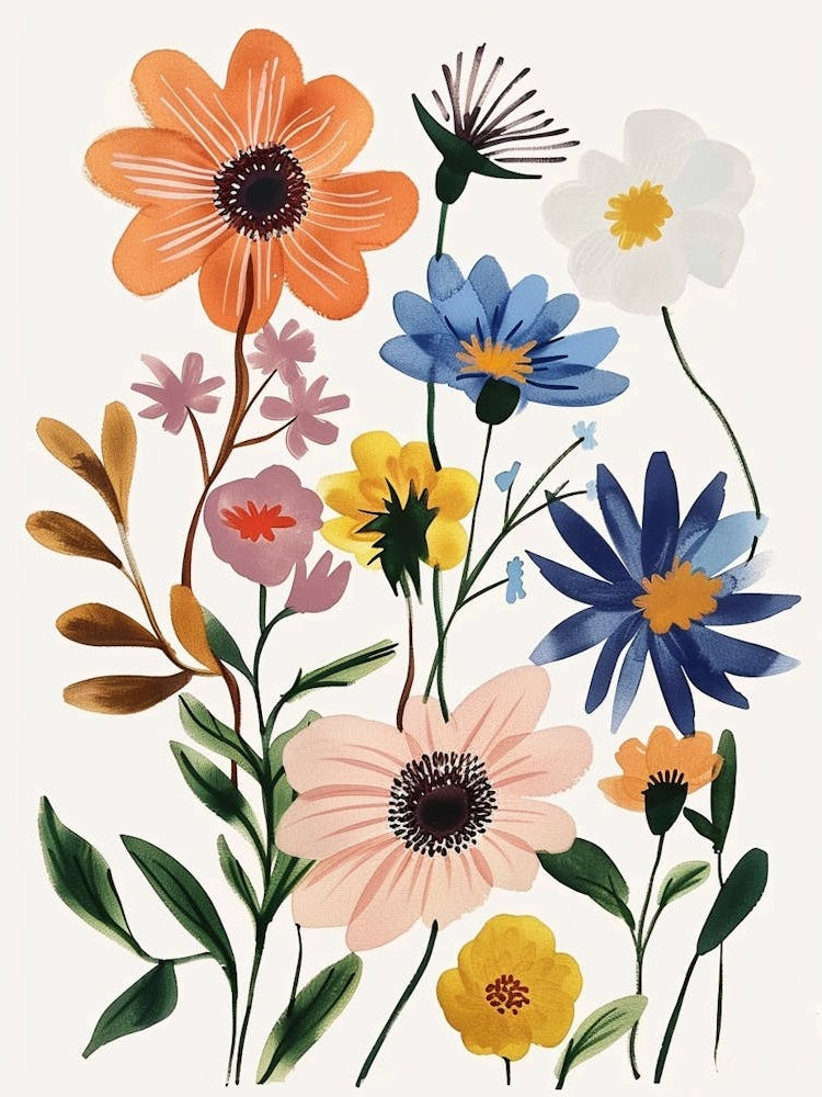 Painted Florals Cosmos 1
