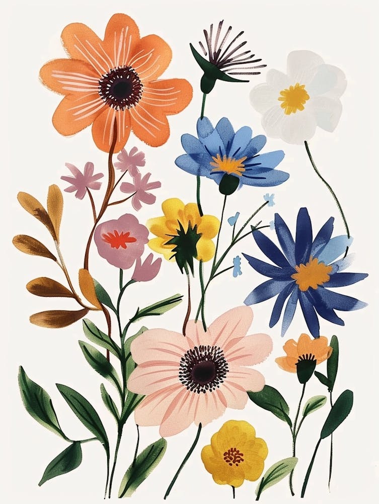 Painted Florals Cosmos 1