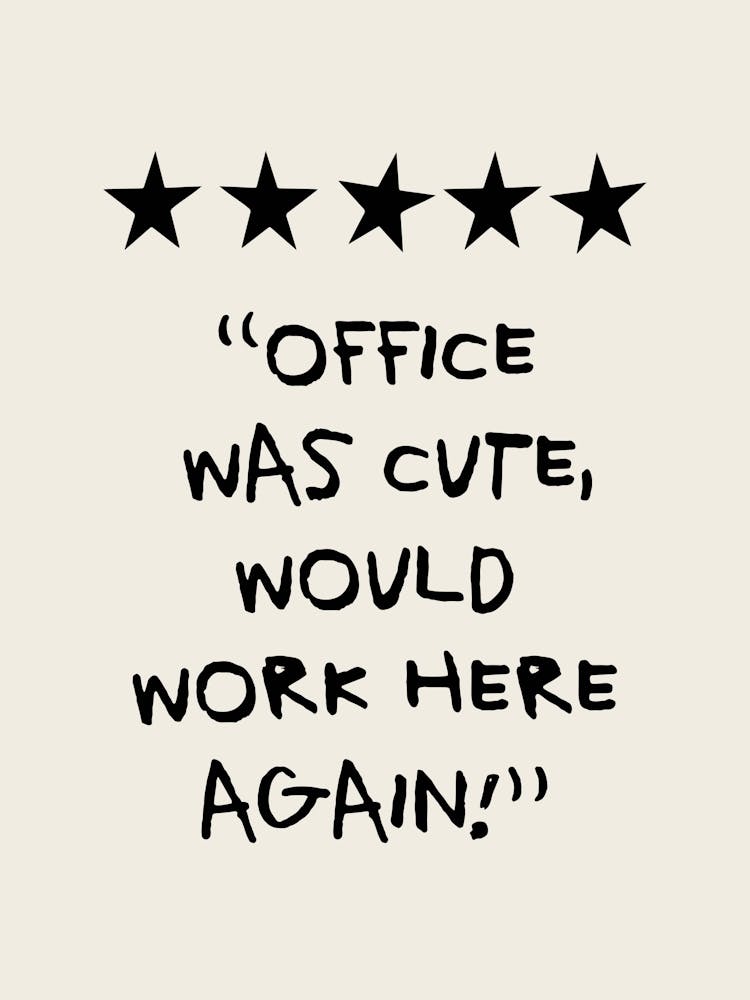 Office Was Cute Rating Tan