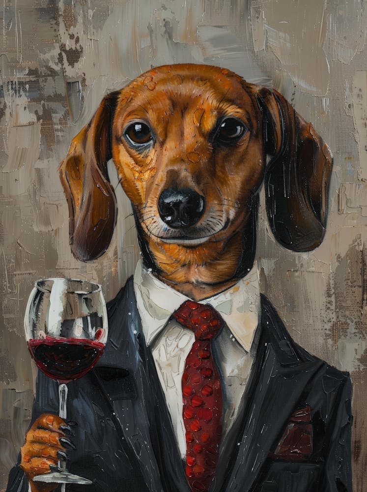 Dachshund In Suit 2