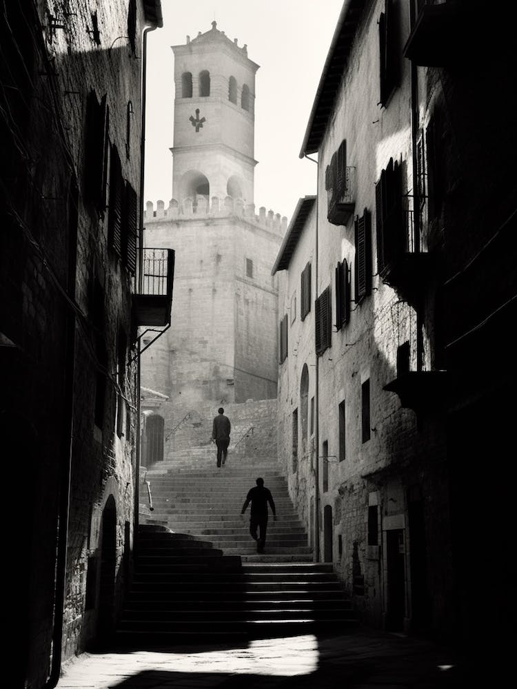 Perugia, Italy,  Black And White Analogue Photography  3