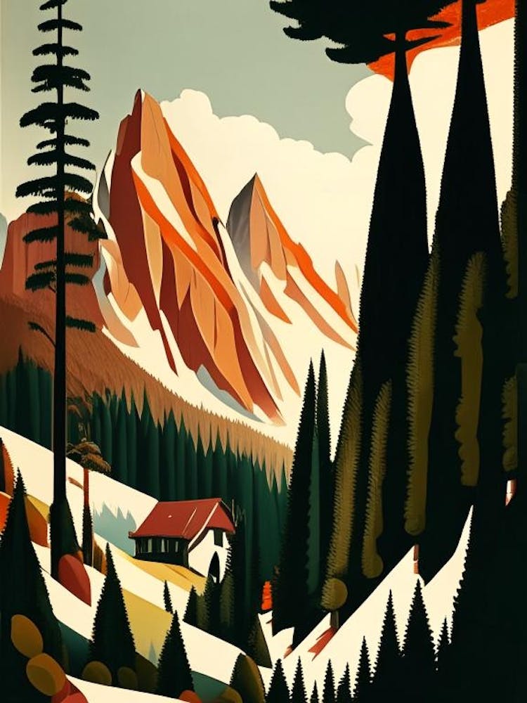 Dolomiti Bellunesi National Park Italy Retro