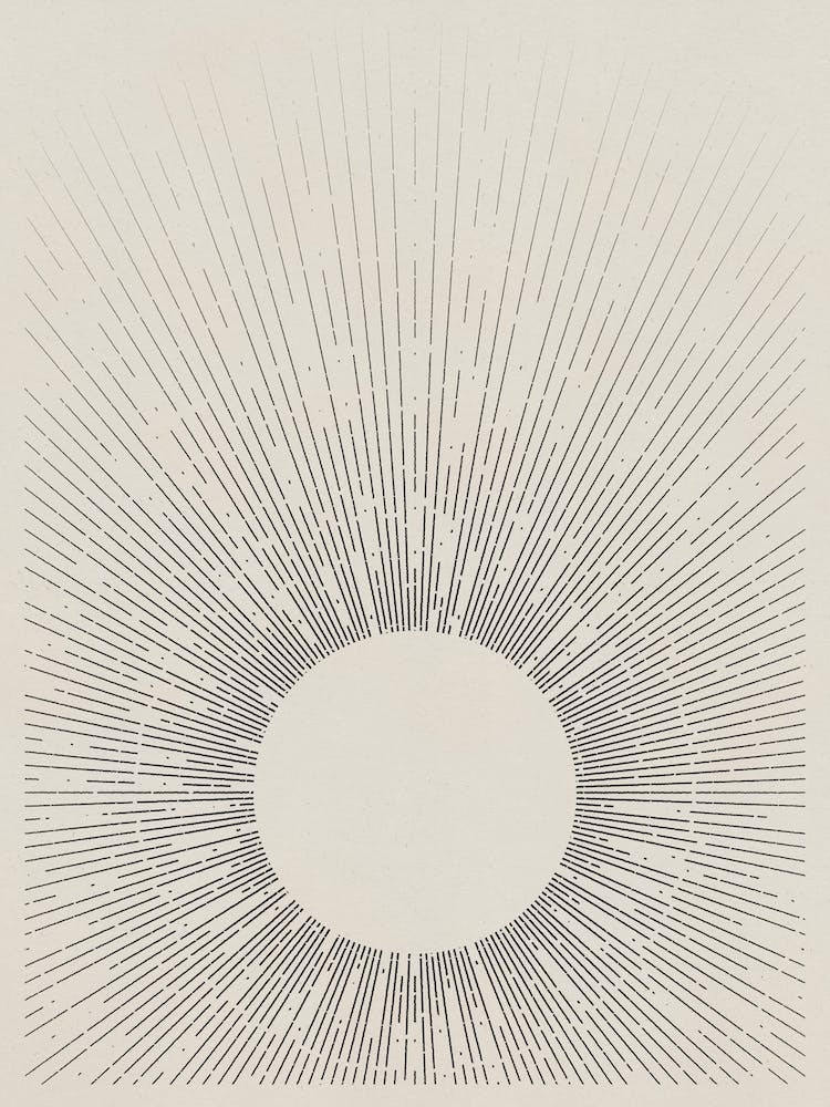 Modern geometric sun rays pattern