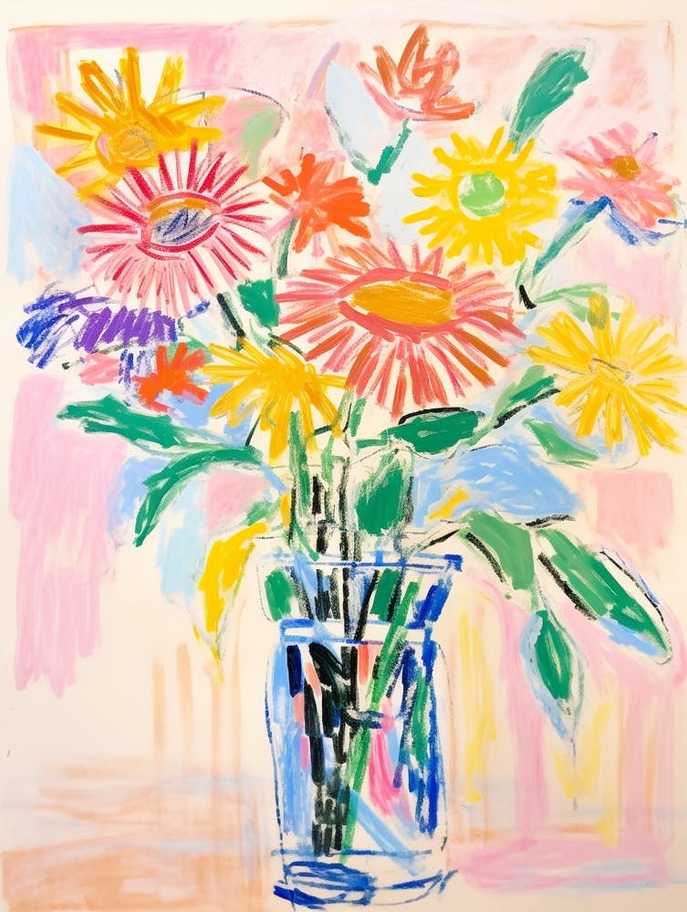 Flower Painting Fauvist Style Sunflower 2