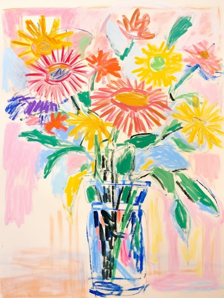 Flower Painting Fauvist Style Sunflower 2