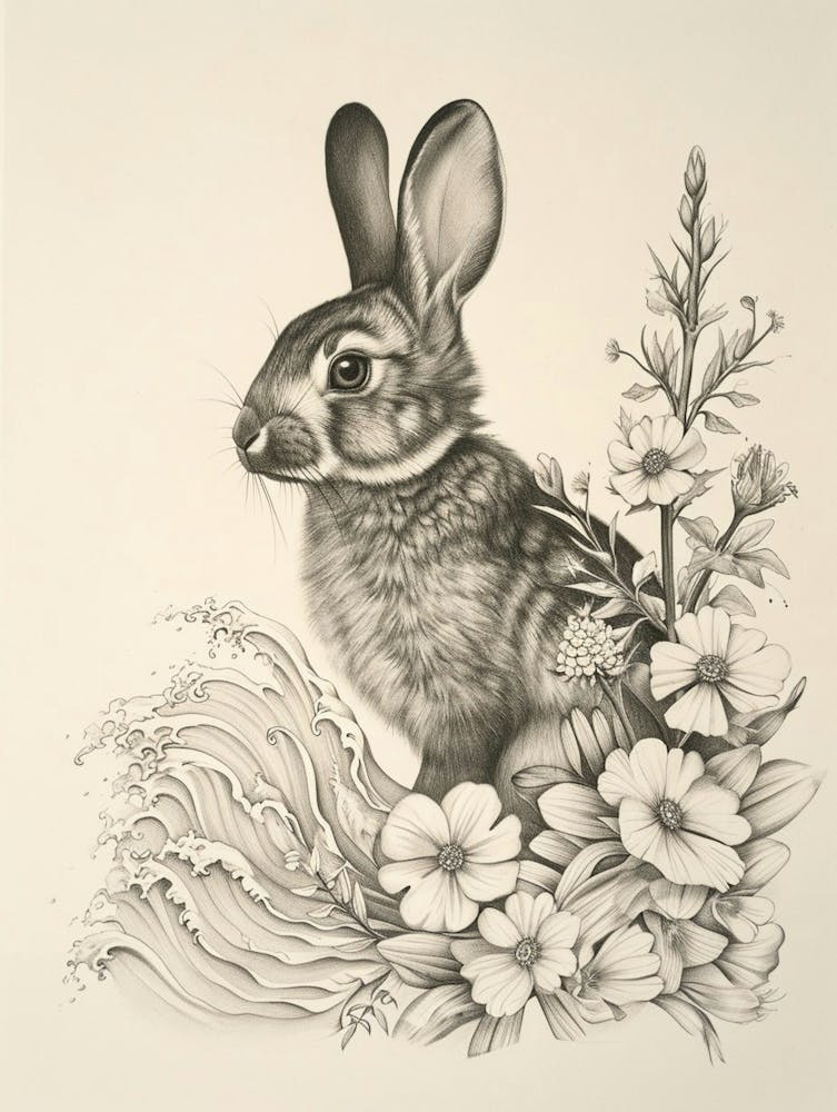 Beveren Rabbit Drawing 2