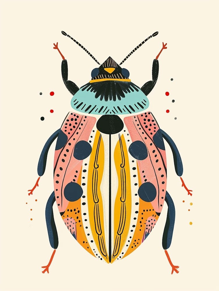 Colourful Insect Illustration Ladybug 17