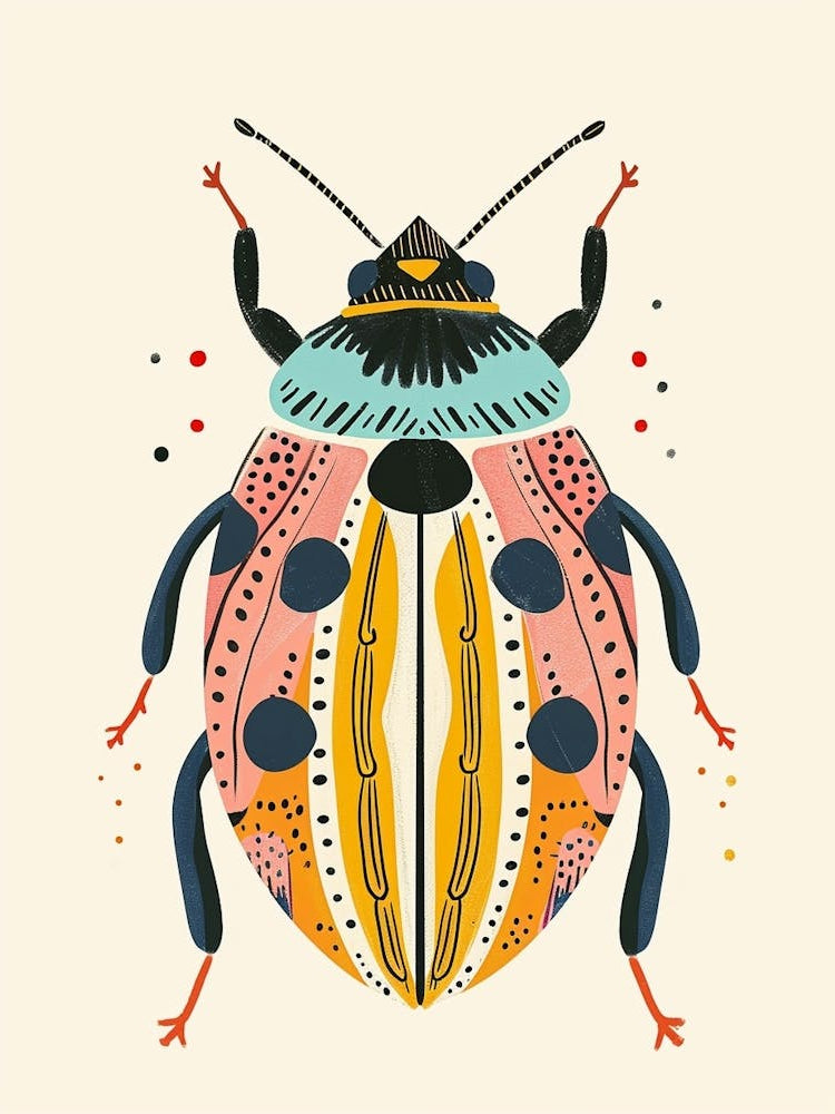 Colourful Insect Illustration Ladybug 17
