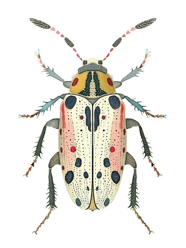 Colourful Insect Illustration Flea Beetle 21
