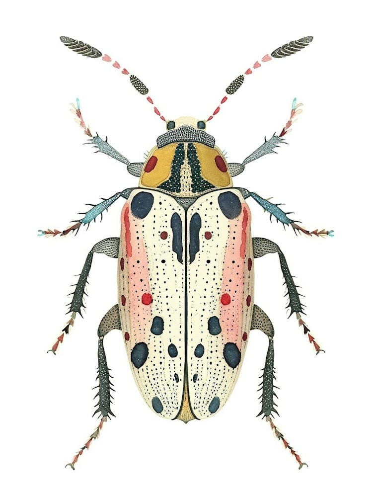 Colourful Insect Illustration Flea Beetle 21