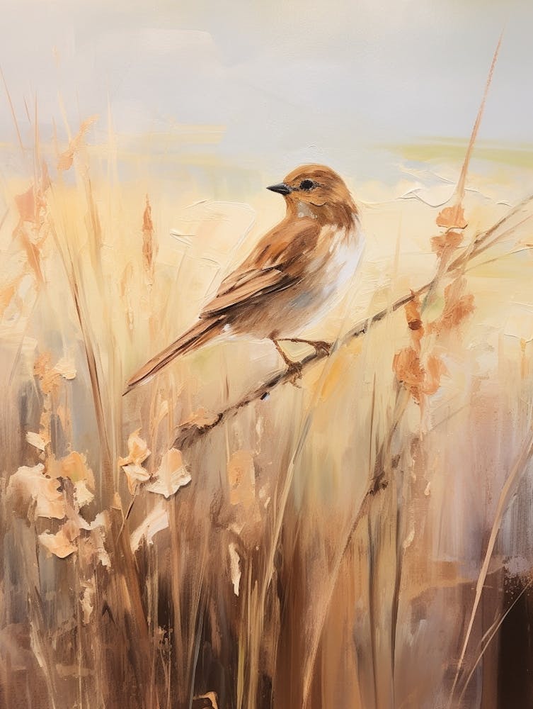 Bird Painting Sparrow 2