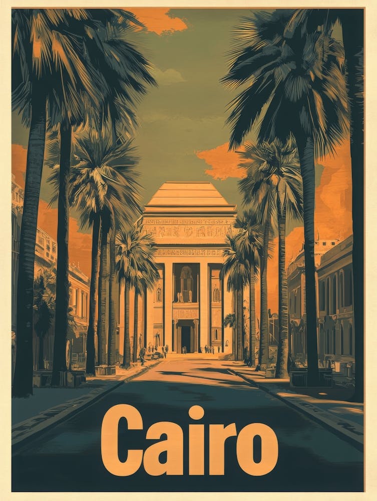 Aihrgdesign A Retro Travel Poster For Cairo Featuring The Gra A26f90b6 F8e6 43a0 9518 6fbe7aec2816 1