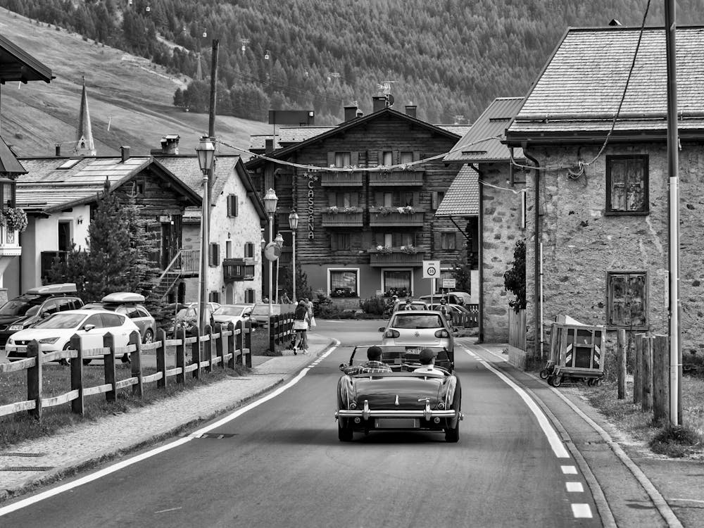 Black and White City Photo