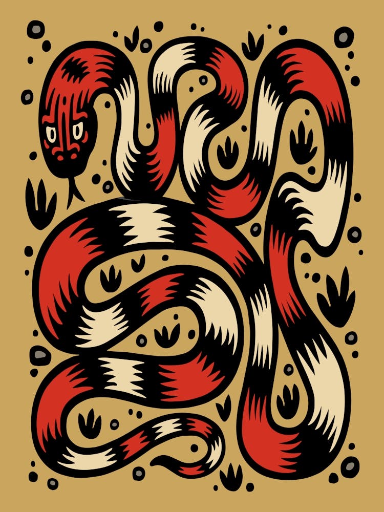 Chinese New Year Red Snake