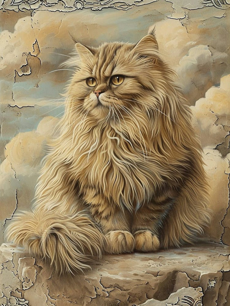 Himalayan Cat Relief Illustration 4