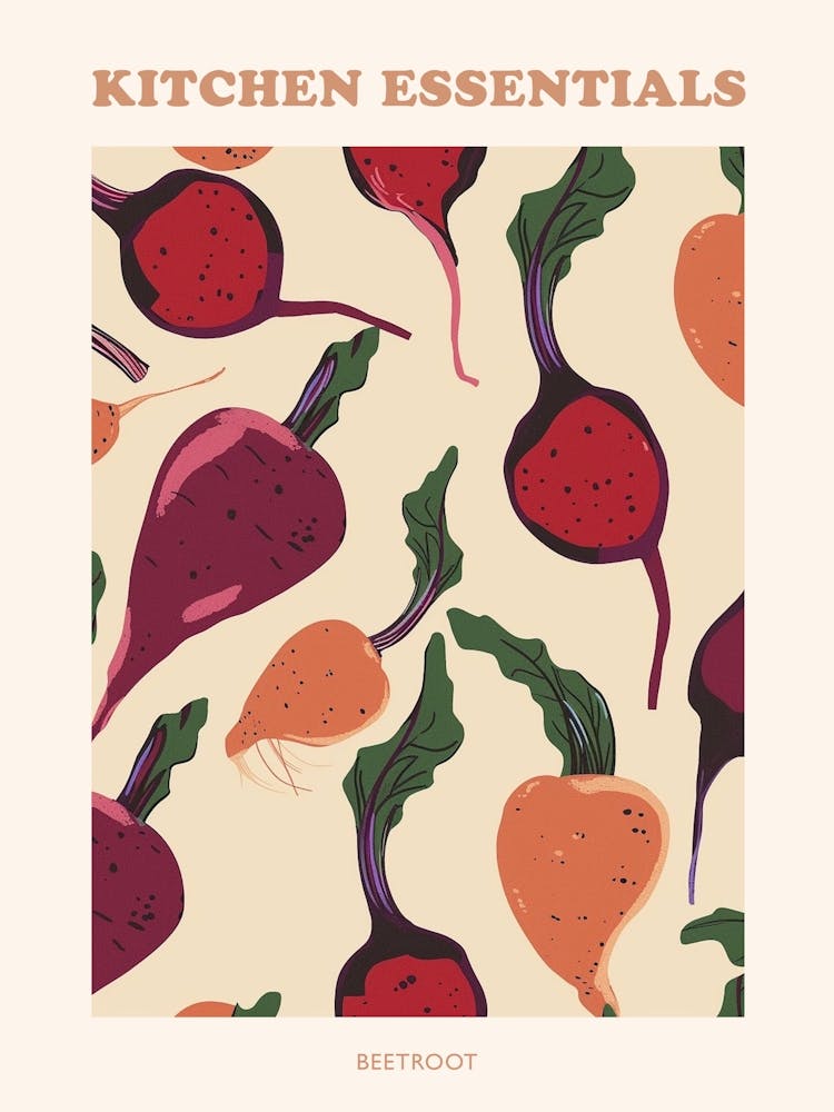 Beetroot Abstract Pattern Poster 3