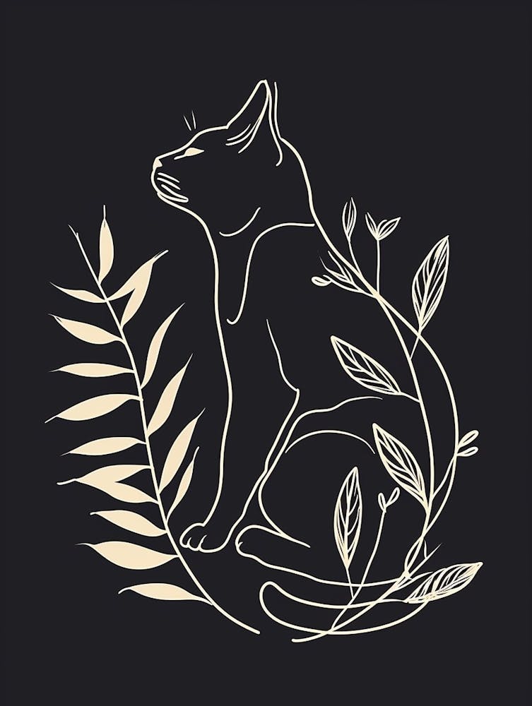 Ragapur Cat Minimalist Illustration 2