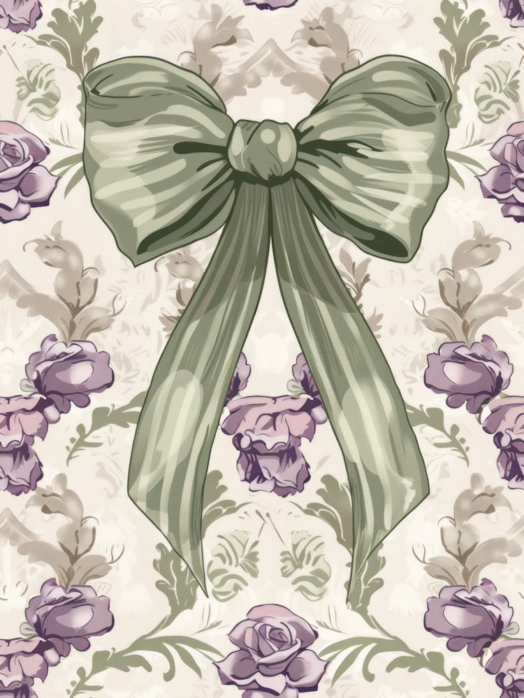 Coquette In Sage And Pink1 Pattern