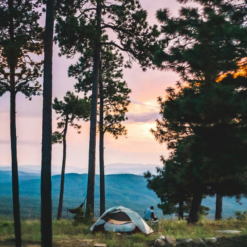 Camping Sonnenuntergang Quadrat