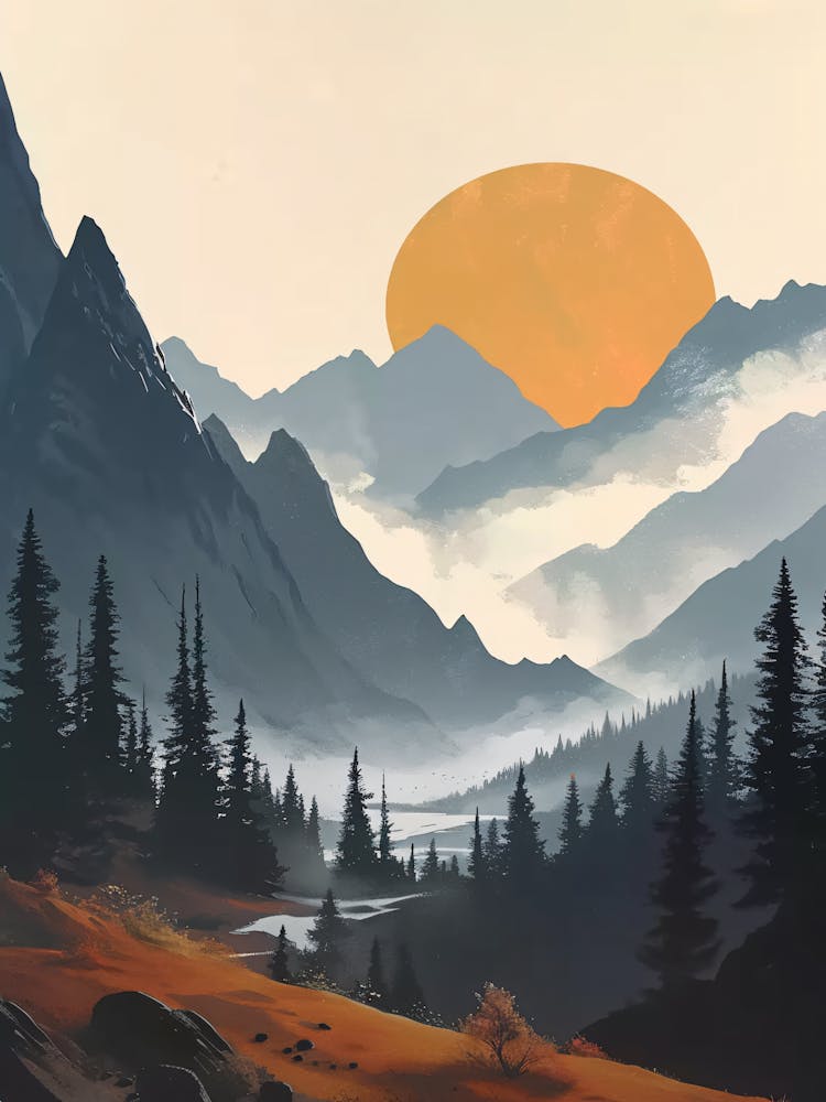 Sunset In The Mountains 2