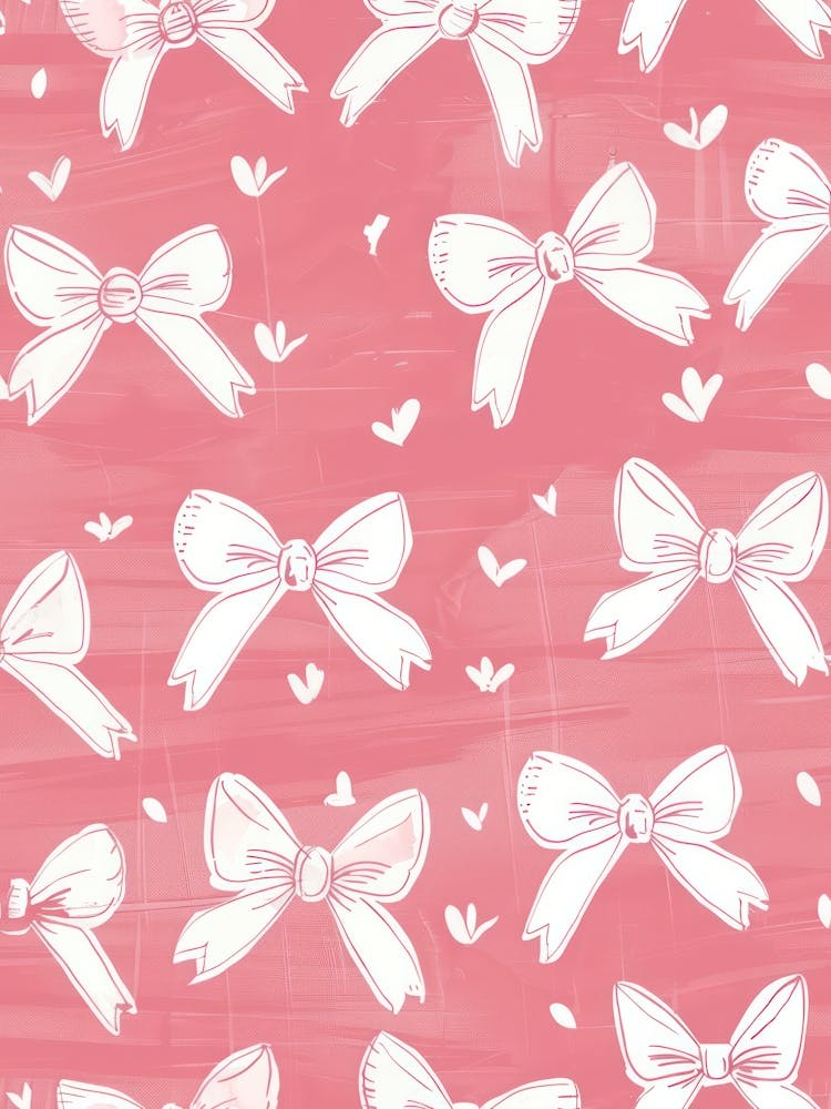 Pastel Pink Bows 3 Pattern