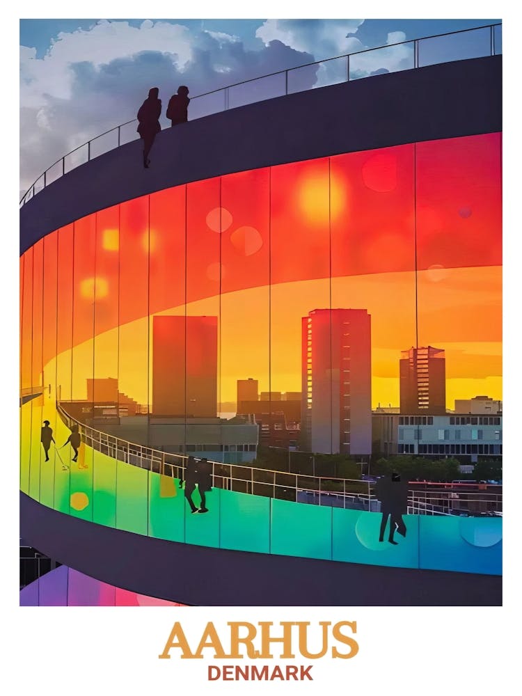 Aarhus Wandkunst Aros Aarhus Kunstmuseum Poster Aarhus Dänemark Kunstwerk Aarhus Poster