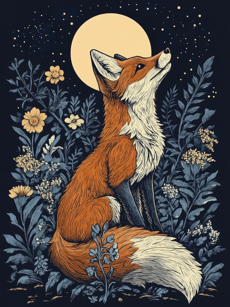 Fox In The Moonlight