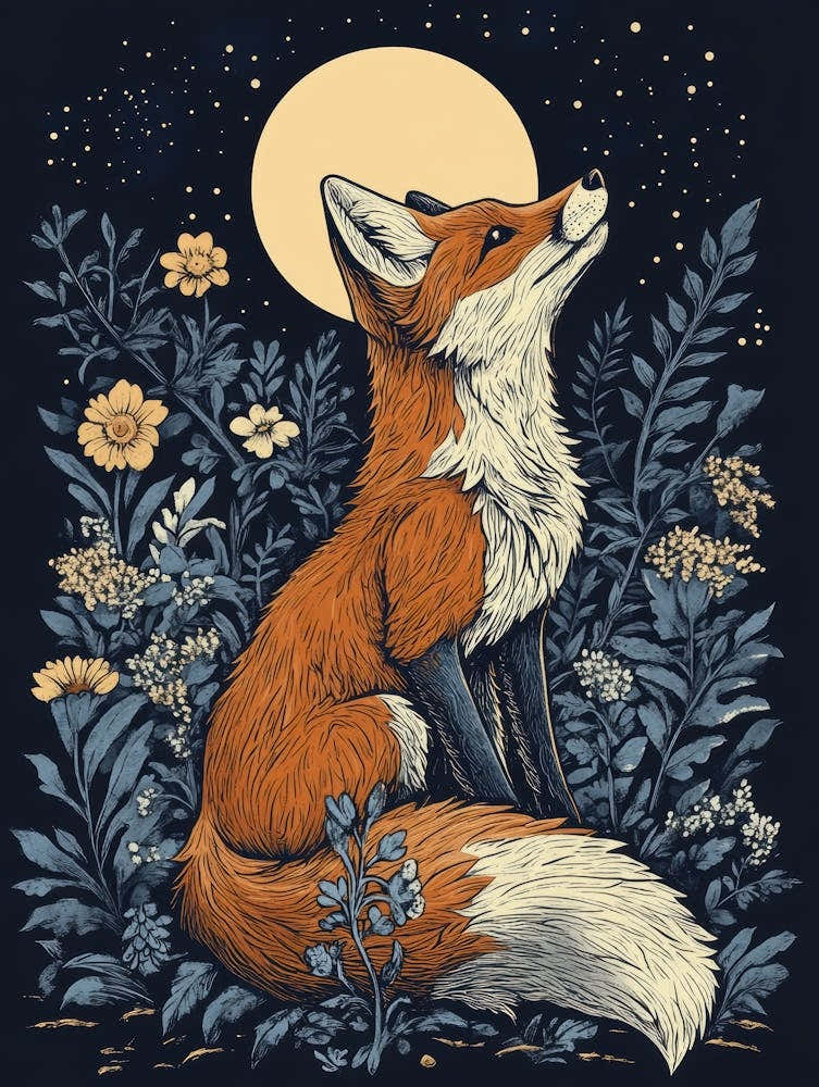 Fox In The Moonlight