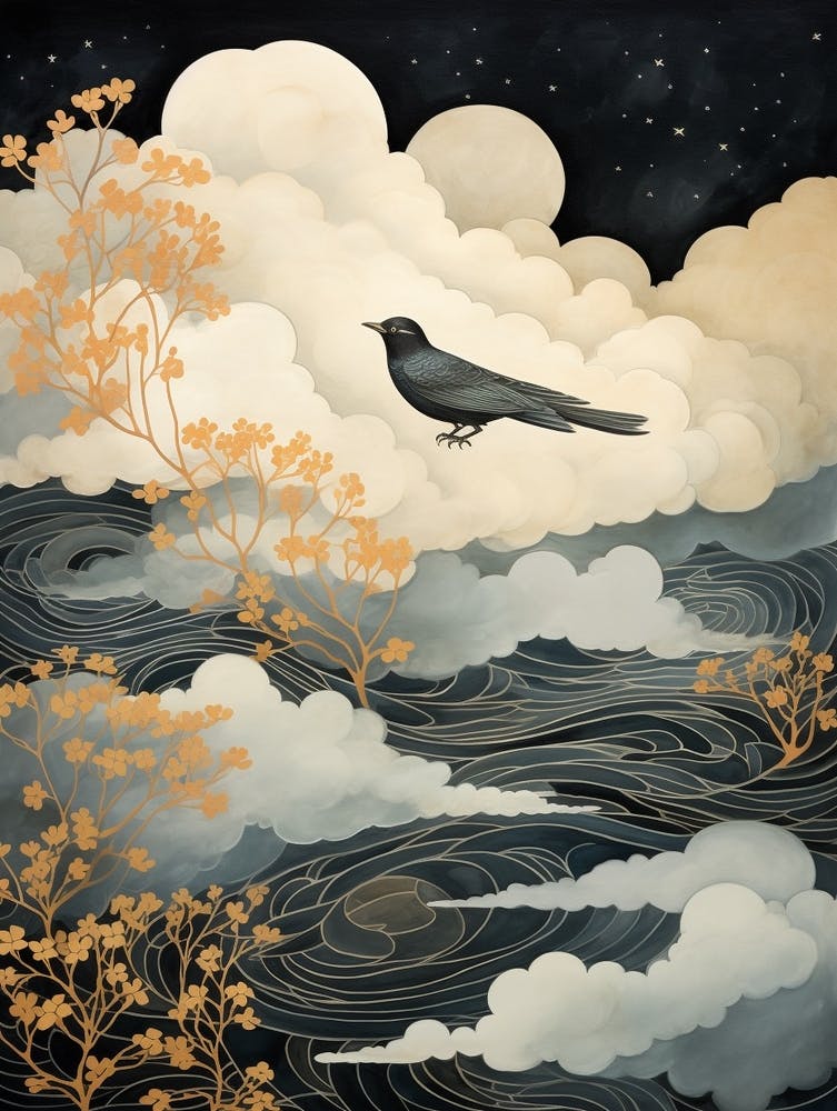 Robin 1 Gold Detail Painting