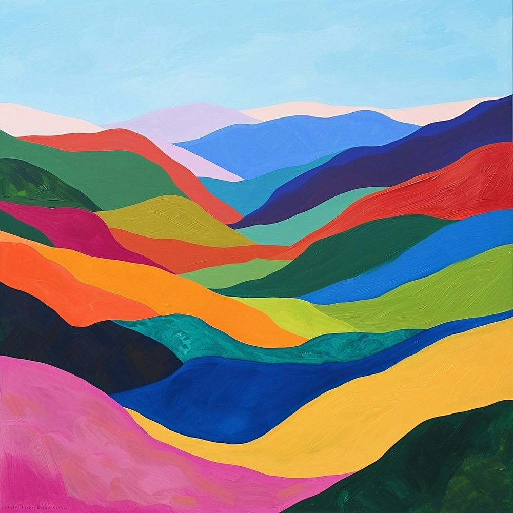 Colourful Abstract Sierra Nevada National Park Usa 4