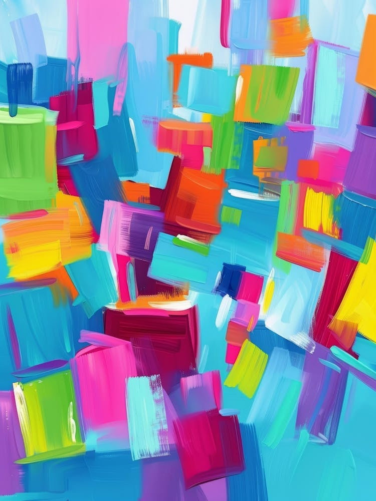 Abstract Of Colorful Squares