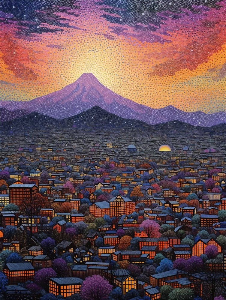 Tacoma Museum District Pointillism 10