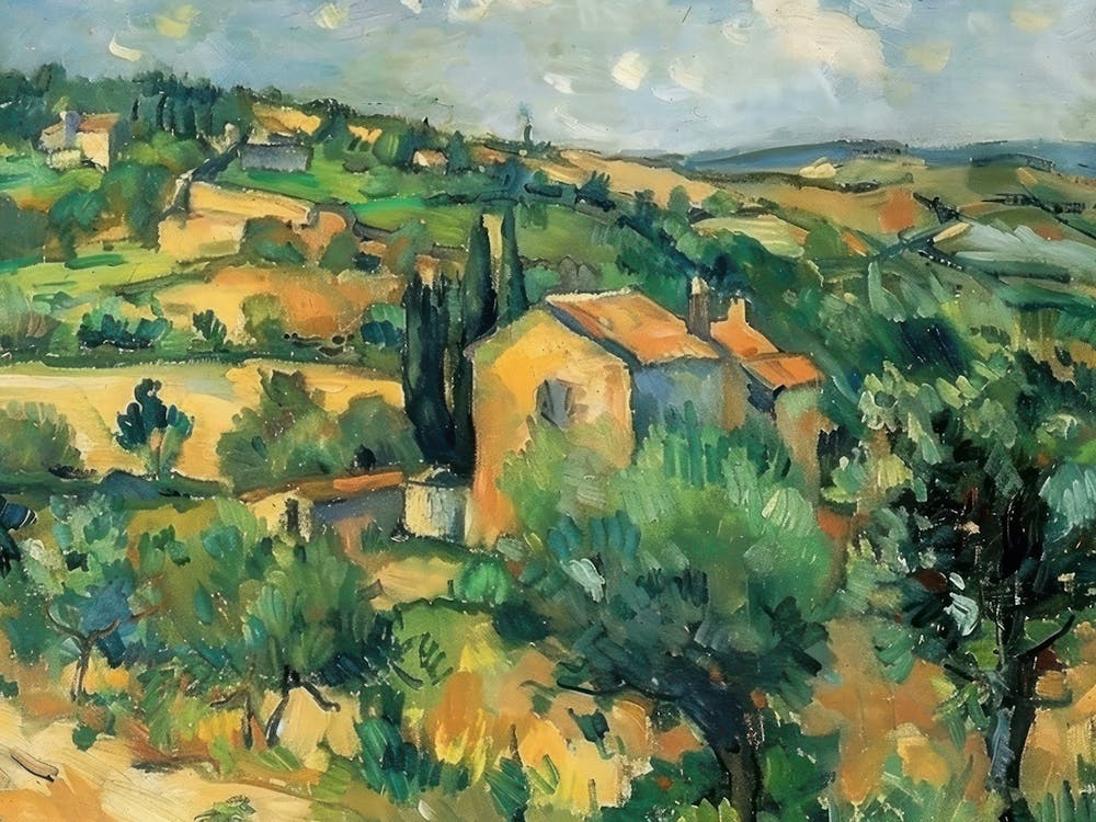 Fields Of Gold Painting Inspired By Paul Cezanne