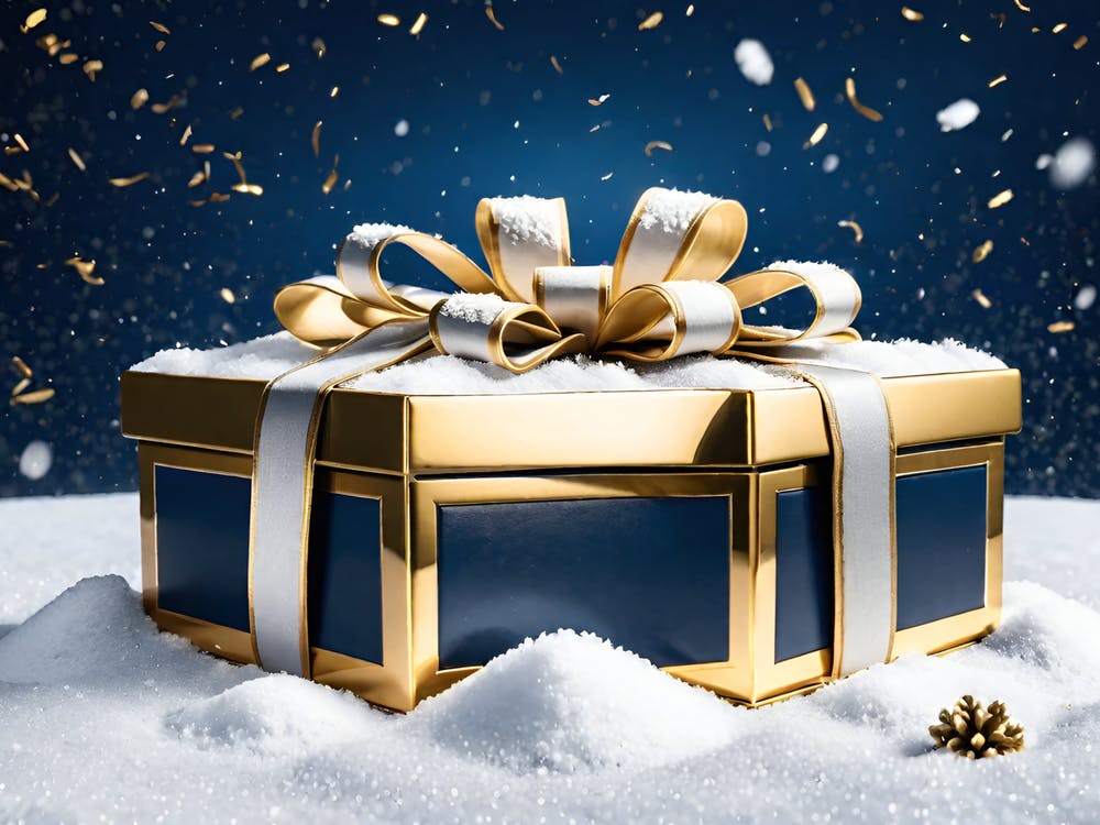 Christmas Gift Box Blue