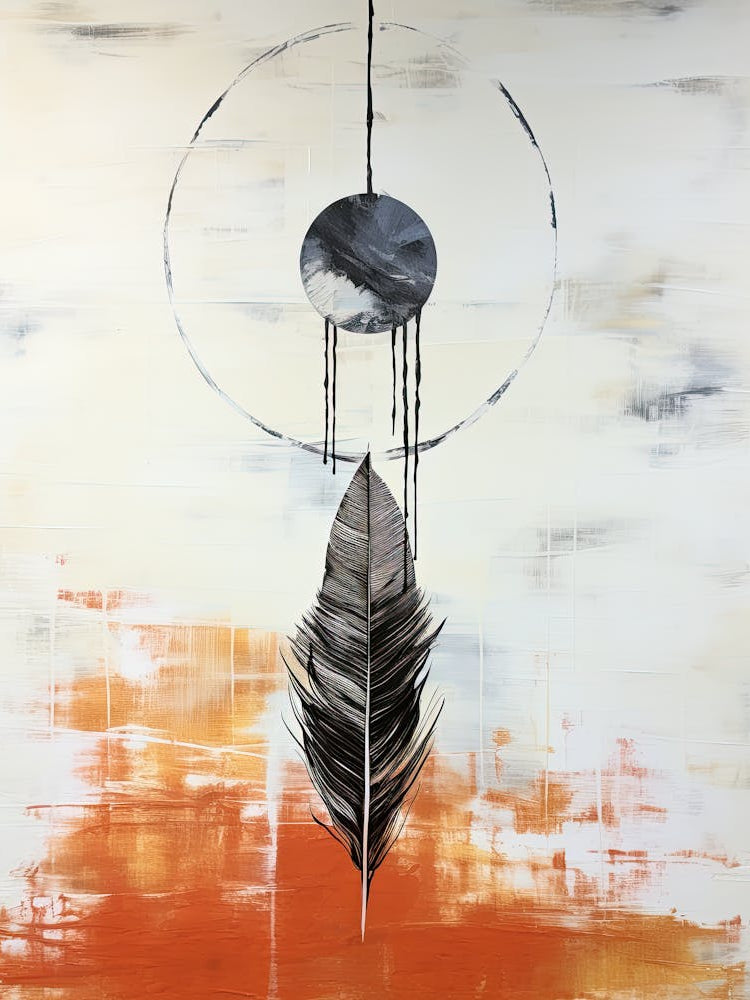 Ancestral Feathered Light, Boho Art Style