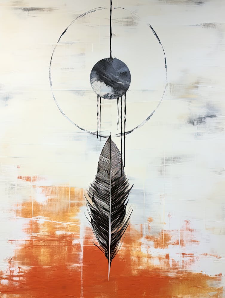 Ancestral Feathered Light, Boho Art Style