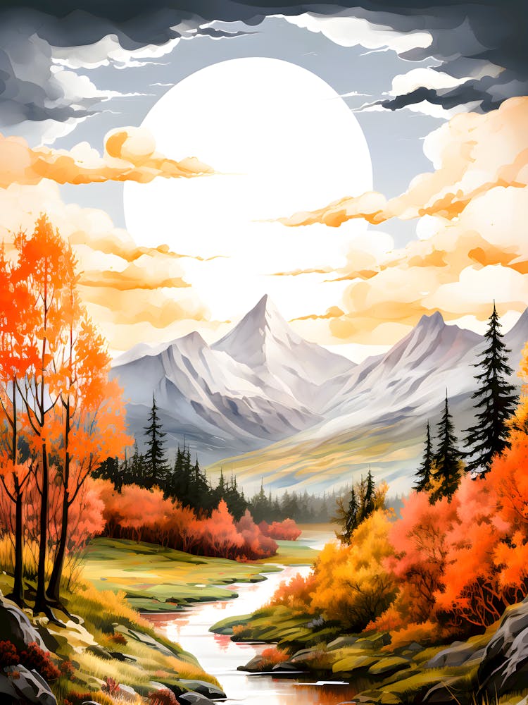 Eternal Glow Solstice Harmony In Mountain Vista