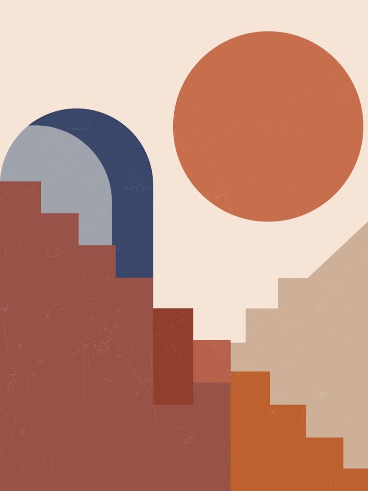 Bohemian Moroccan Staircase Print 3