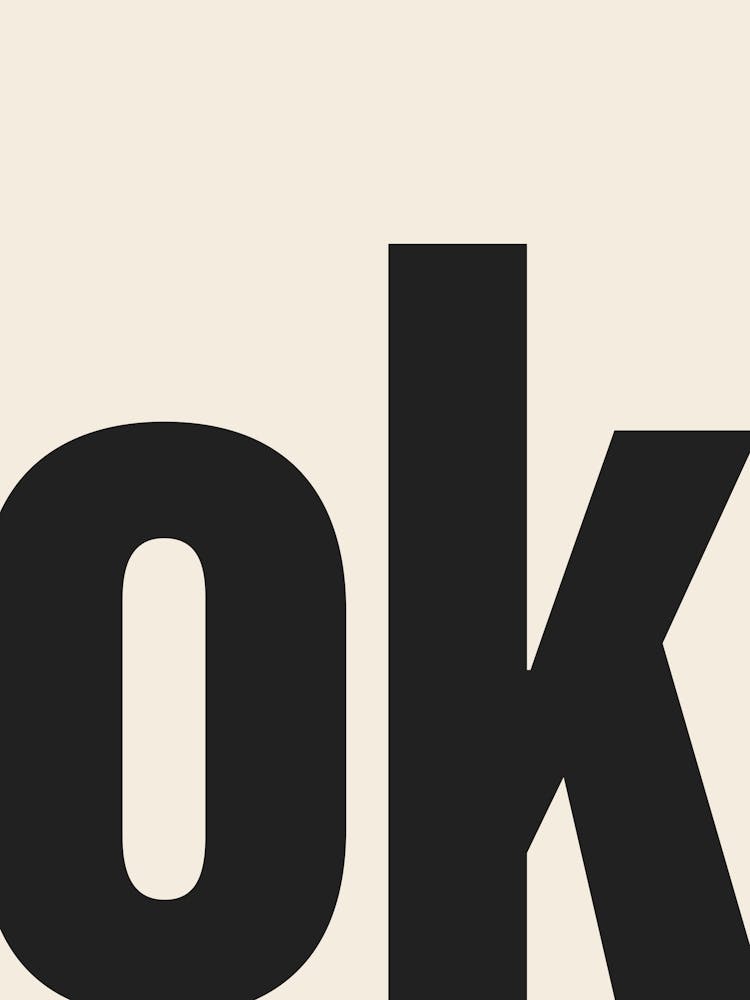 Ok Typografie - Schwarz und Beige