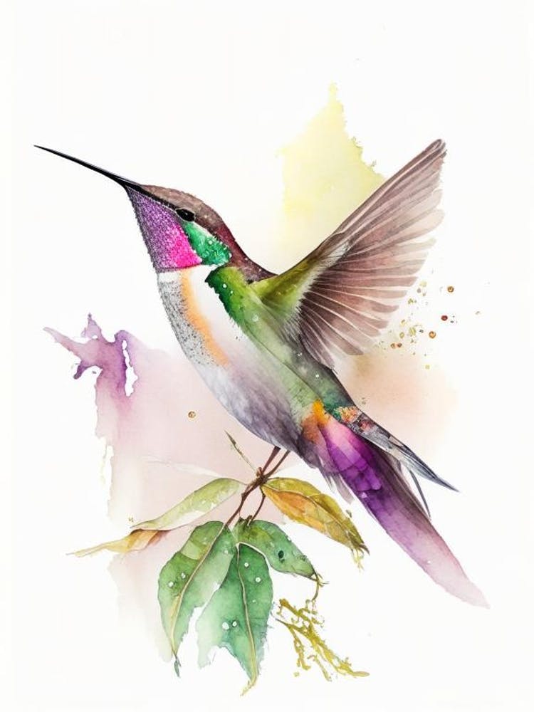 Buff Bellied Hummingbird Cute Neon 1