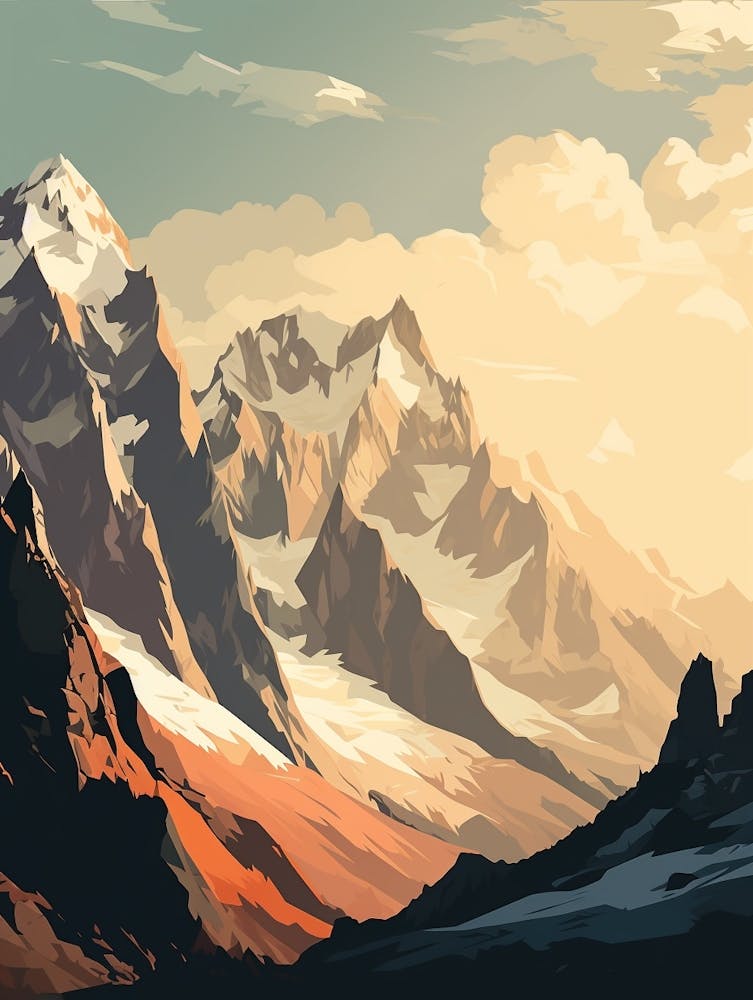 Tour De Mont Blanc France 2 Hiking Trail Landscape
