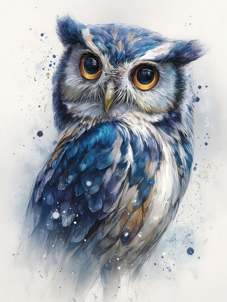 Aihrgdesign Isoliertes Aquarellgemälde von Vögeln Eule mit Wi 7c77181f 3156 49c7 8922 1cbdffefe50e 0