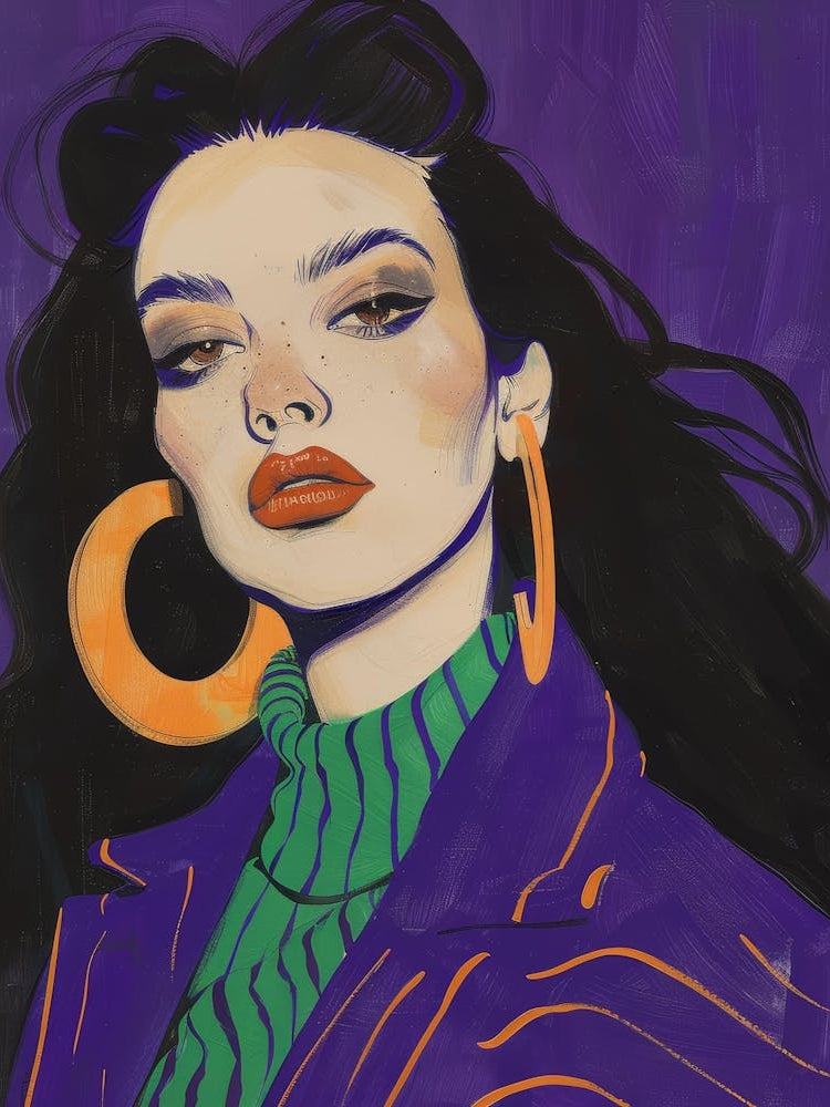 Girl With Hoop Earrings 1