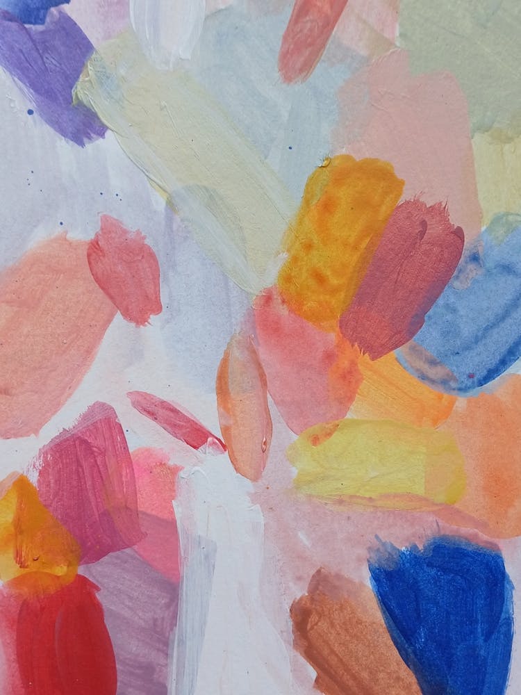 Abstract Painting Bright Colour Pallette