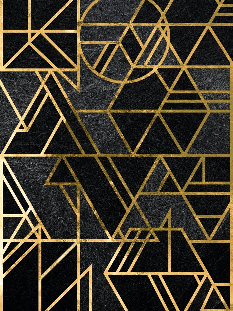 Deco Canvas Print - Gold Art deco