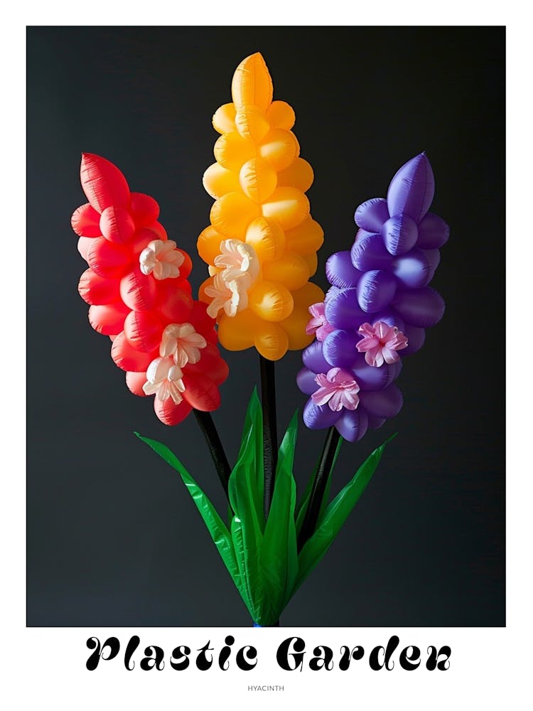 Bright Inflatable Flowers Poster Hyacinth 3